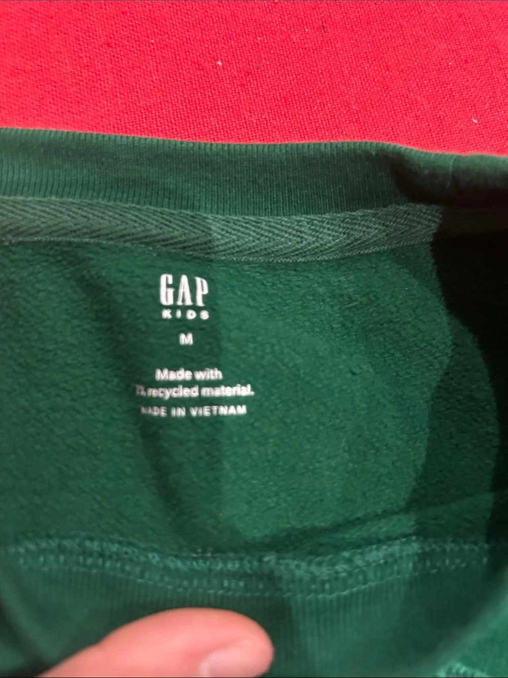 GAP Dark Green Crewneck Sweatshirt with Appliqué Logo